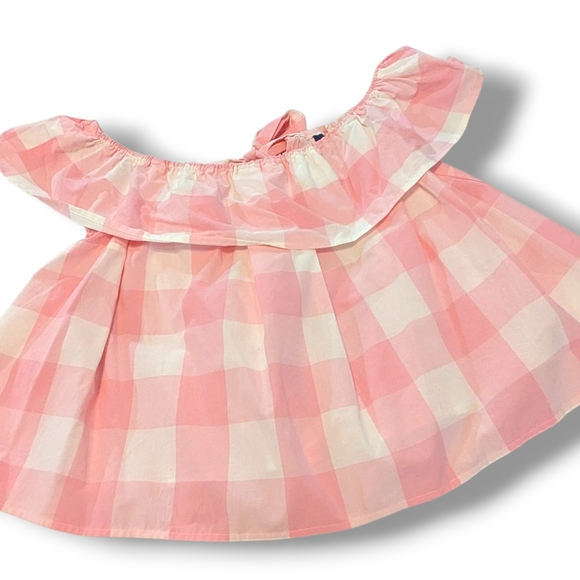 Lauren James Tops - Lauren James Women's Riley Gingham Ruffle Top, Pink Cotton Candy. Size L